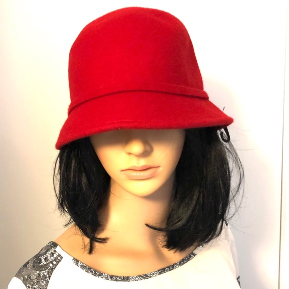 Apt. 9 red wool cloche hat - Picture 6 of 8